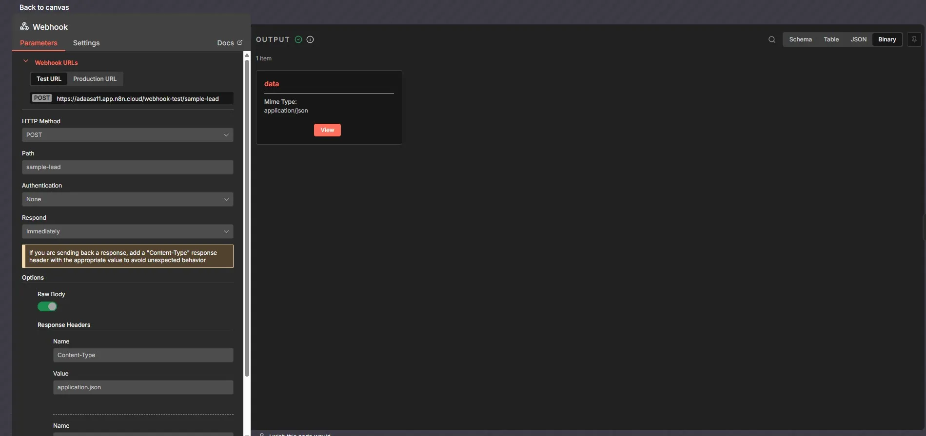 Method POST Configuration